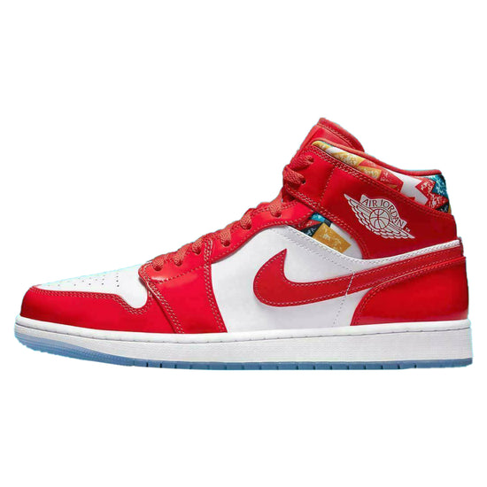 Jordan 1 Mid  Barcelona Sweater Red Patent (GS)