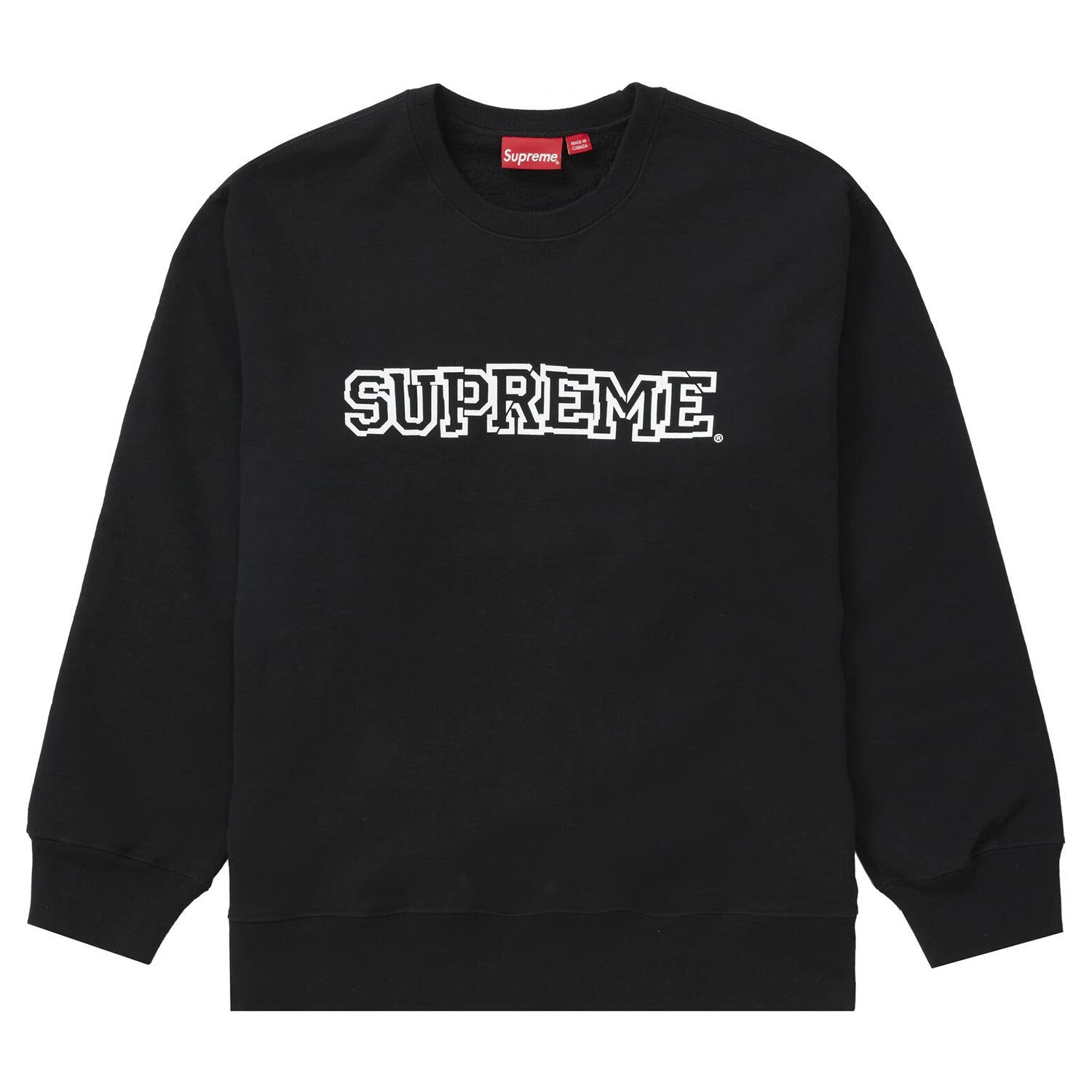 Supreme Shattered Logo Crewneck Black