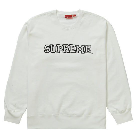 Supreme Shattered Logo Crewneck White