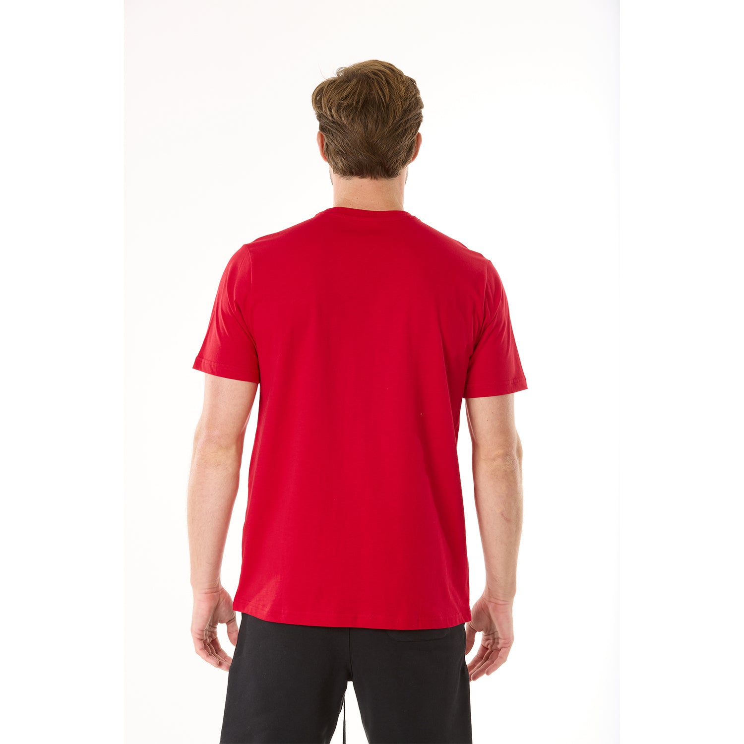 G WEST MENS SOLID CREW NECK TEE - RED
