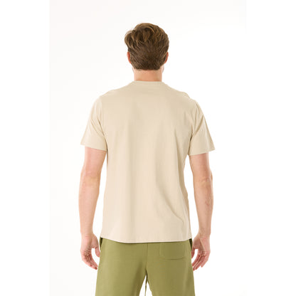 G WEST MENS SOLID CREW NECK TEE - TAN