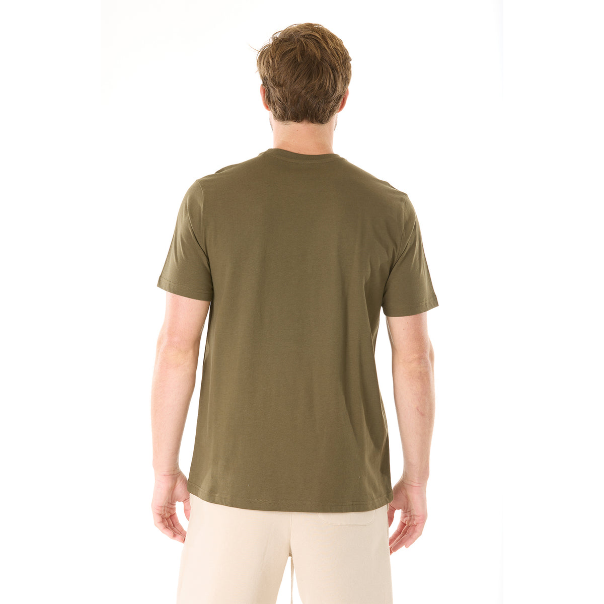 G WEST MENS SOLID CREW NECK TEE - OLIVE