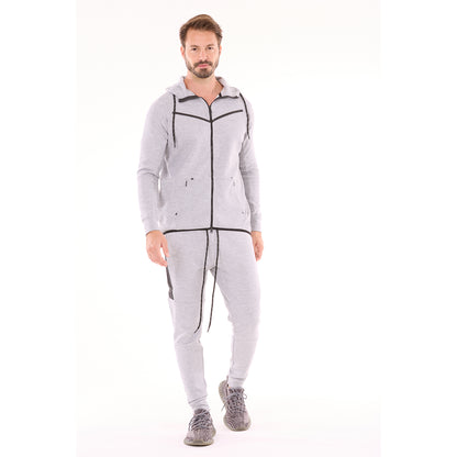 G WEST MENS TECH FLEECE JOGGER PANTS - GREY 