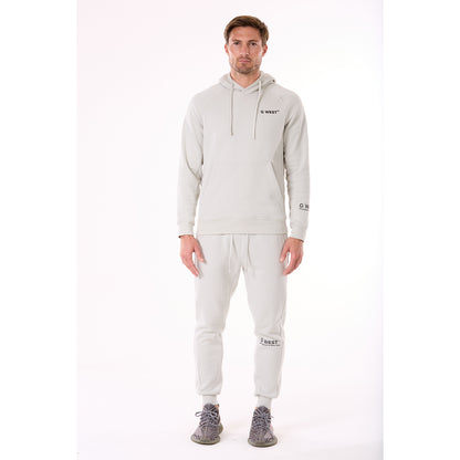 G WEST MENS FLEECE  PULLOVER HOODIE - STORMY GRAY
