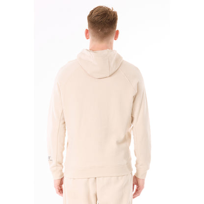 G WEST MENS FLEECE  PULLOVER HOODIE - BROWN RICE