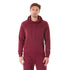 G WEST MENS FLEECE  PULLOVER  HOODIE - BURGUNDY
