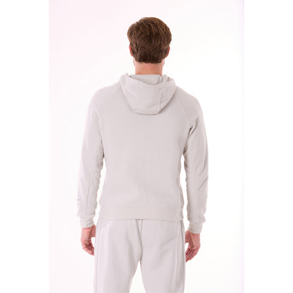 G WEST MENS FLEECE  ZIPPER HOODIE - STORMY GRAY