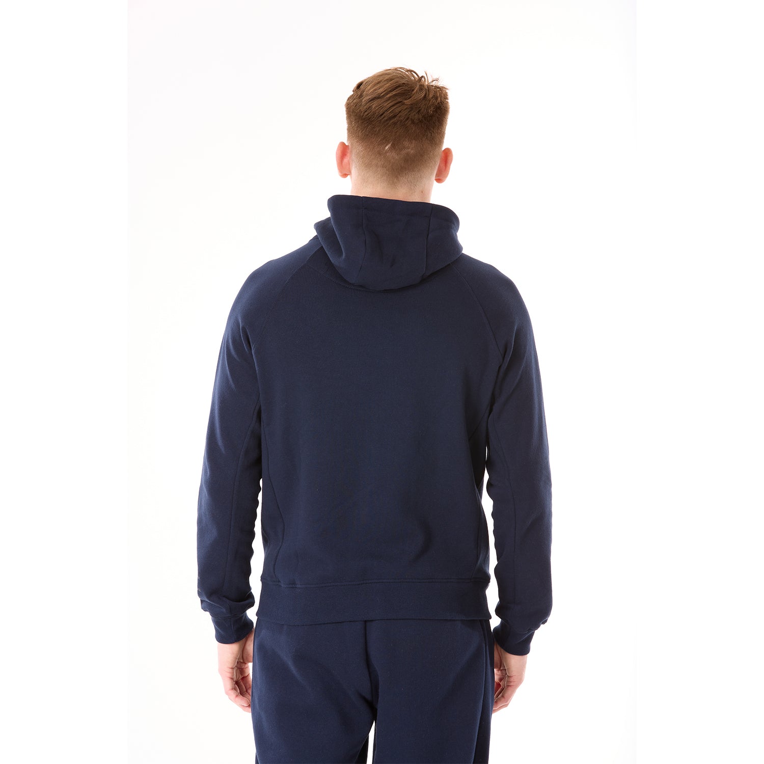 G WEST MENS FLEECE  ZIPPER HOODIE - NAVY  BLAZER