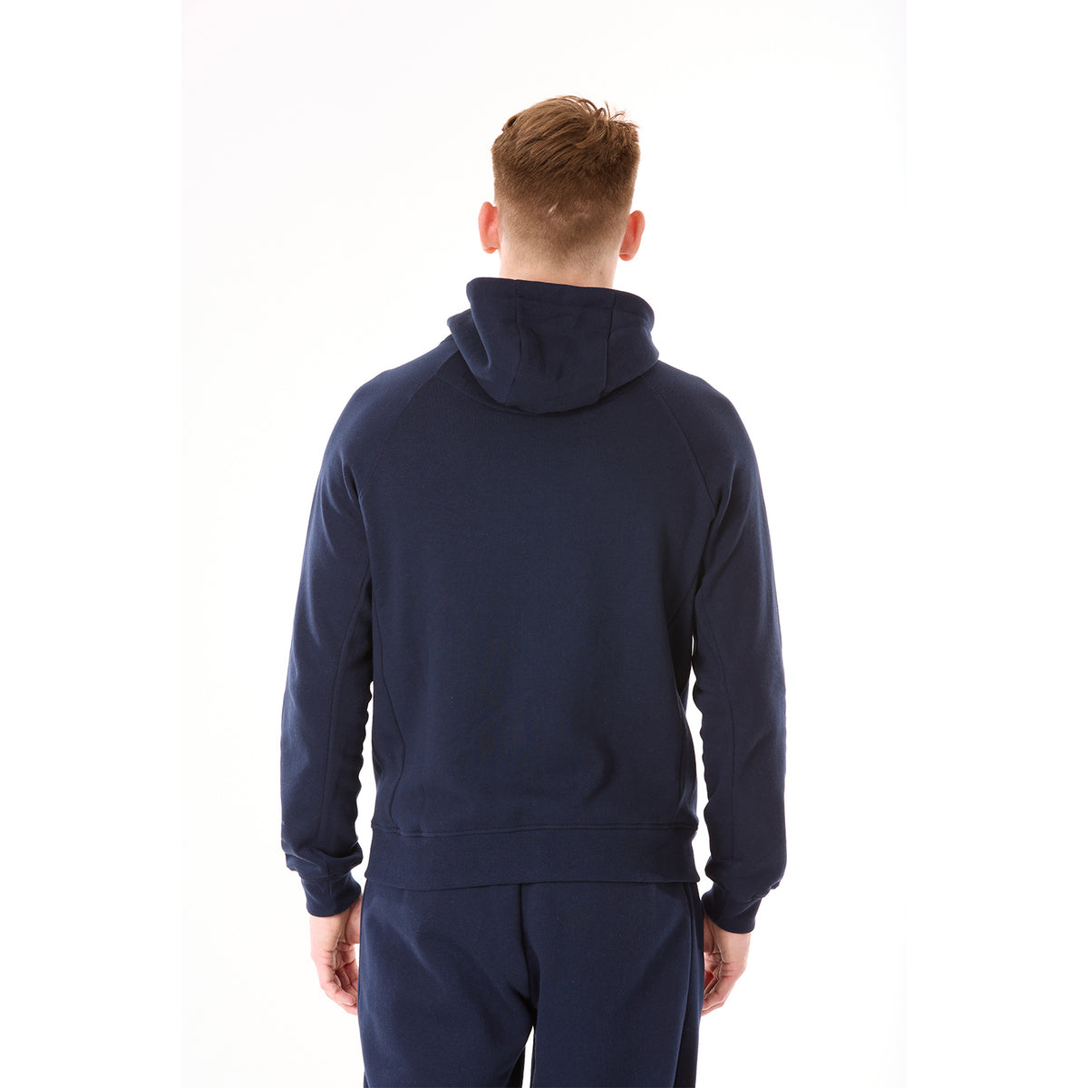 G WEST MENS FLEECE  ZIPPER HOODIE - NAVY  BLAZER