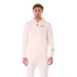 G WEST MENS FLEECE  ZIPPER HOODIE - WHISPER WHITE