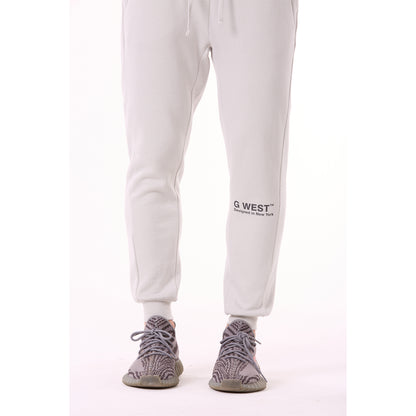 G WEST MENS FLEECE JOGGER PANTS  - STORMY GRAY