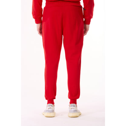 G WEST MENS FLEECE JOGGER PANTS - RACING RED