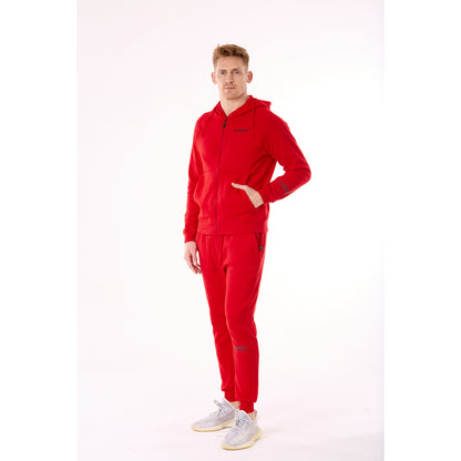 G WEST MENS FLEECE JOGGER PANTS - RACING RED
