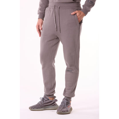 G WEST MENS FLEECE JOGGER PANTS - CHARCOAL GRAY 