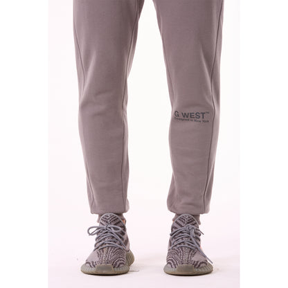 G WEST MENS FLEECE JOGGER PANTS - CHARCOAL GRAY 