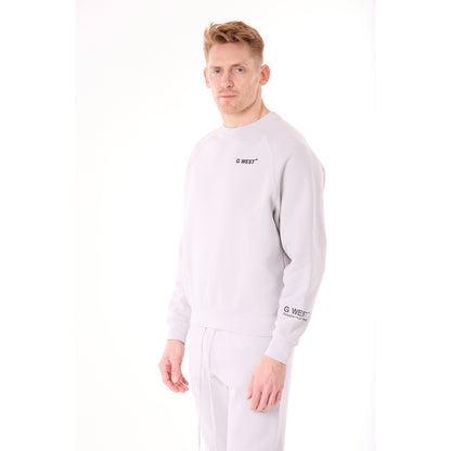 G WEST MENS  LIFESTYLE PREMIUM CREW NECK  SWEATSHIRT - GRAY VIOLET 