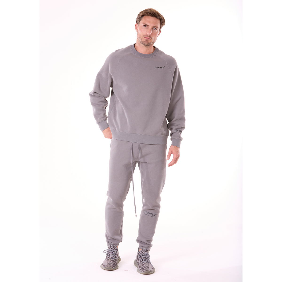 G WEST MENS LIFESTYLE PREMIUM JOGGER PANTS - CHARCOAL GRAY