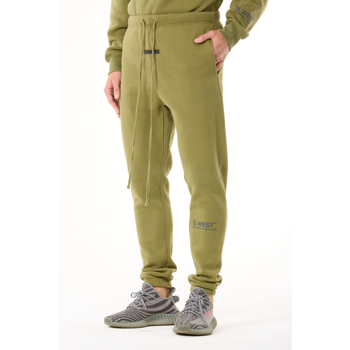G WEST MENS LIFESTYLE PREMIUM JOGGER PANTS - CAPULET OLIVE