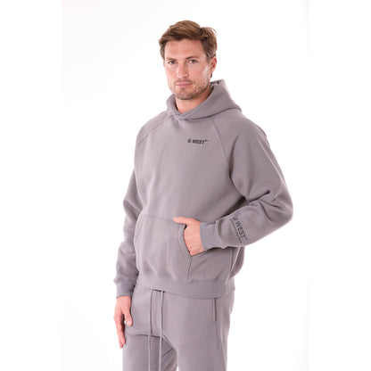 G WEST MENS LIFESTYLE PREMIUM PULLOVER HOODIE - CHARCOAL GRAY