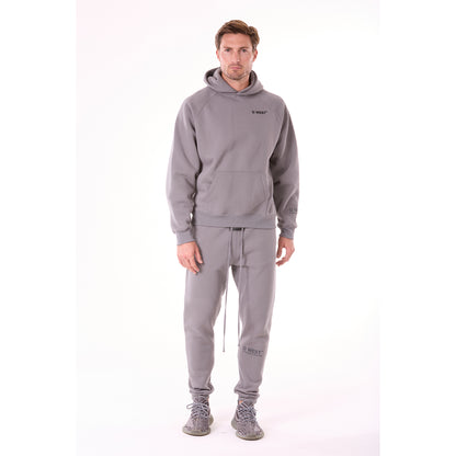 G WEST MENS LIFESTYLE PREMIUM PULLOVER HOODIE - CHARCOAL GRAY