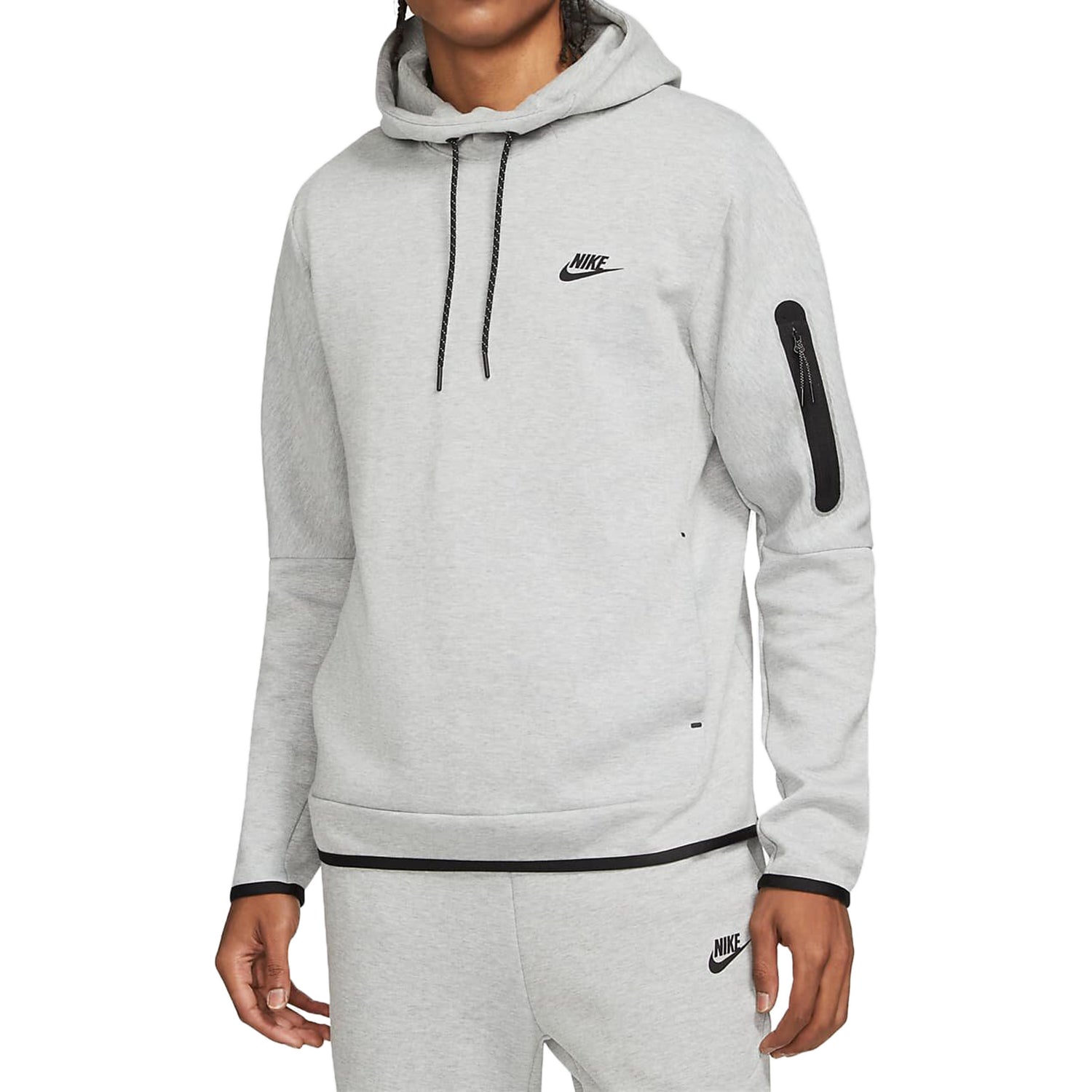 Nike Tech Fleece Pull Over Hoodie Dark Grey Heather/Black