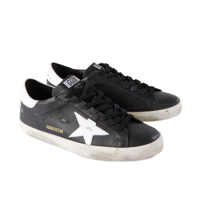 Golden Goose Super-Star Black White Leather