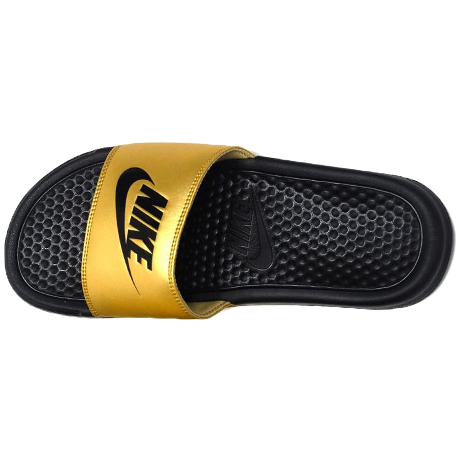 Nike JDI Benassi Slide Black Metallic Gold (Women's)