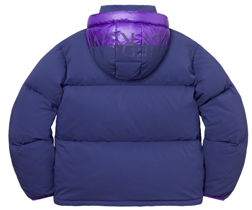 Supreme Micro Down Half Zip Hooded Pullover Purple