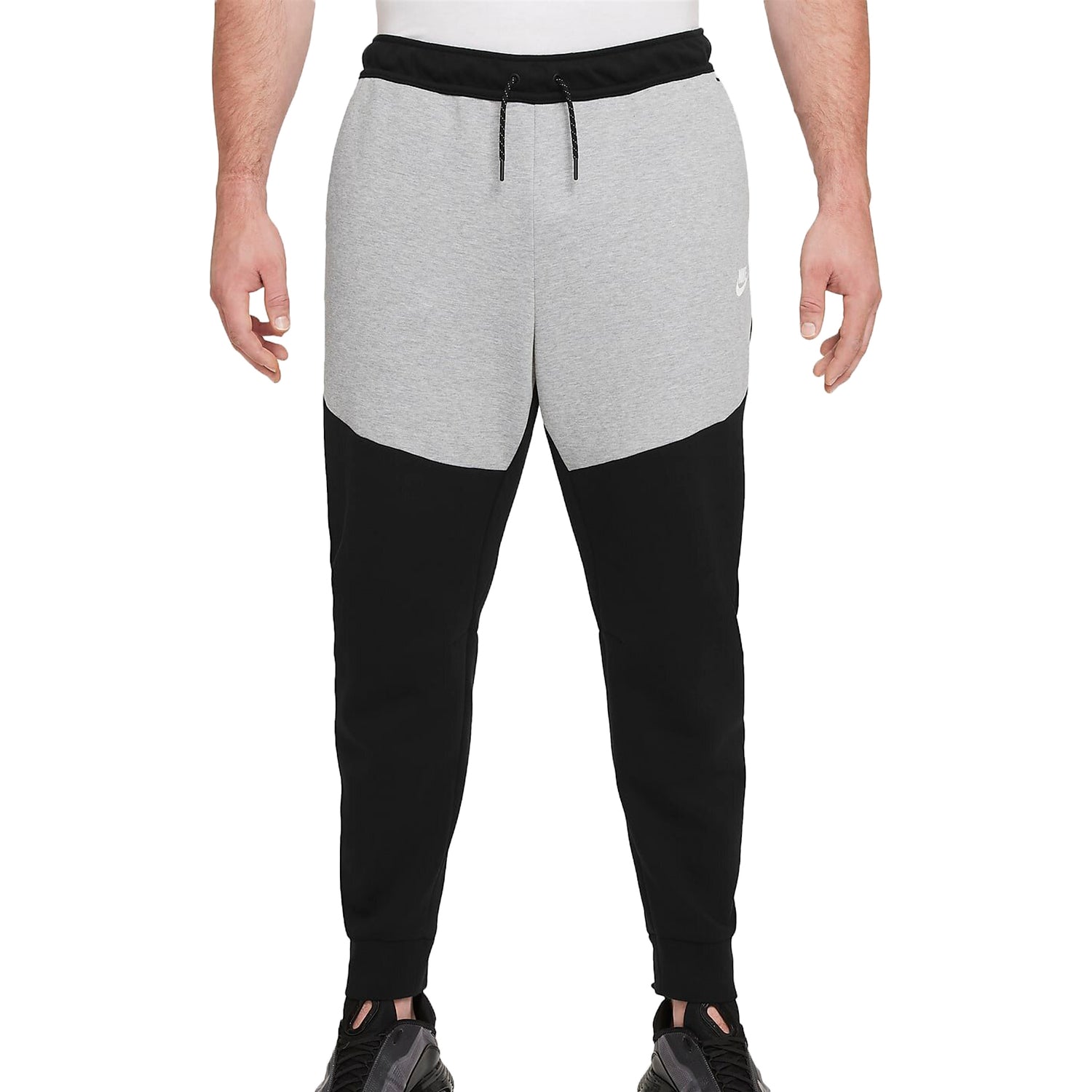 Nike Tech Fleece Joggers Black/Dark Grey Heather/White