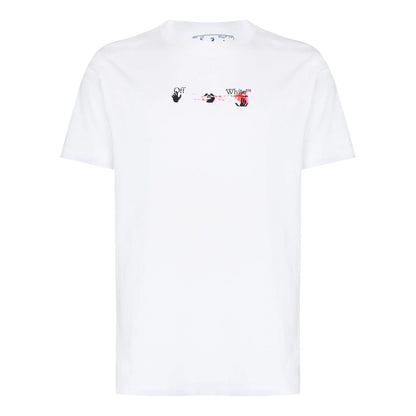Off-white Acrylic Arrow S/s Slim Tee Mens Style : Omaa027f21jer0170132