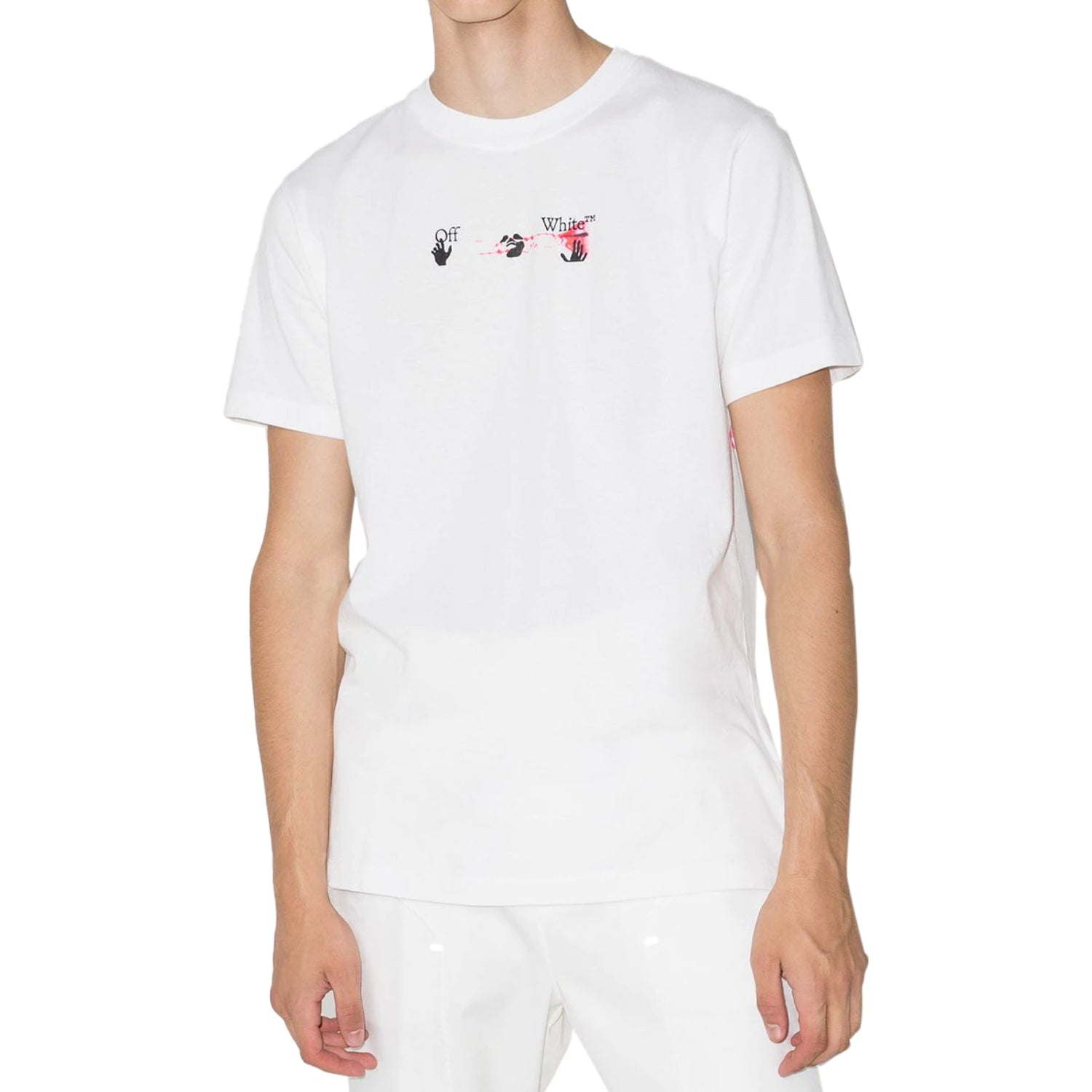Off-white Acrylic Arrow S/s Slim Tee Mens Style : Omaa027f21jer0170132