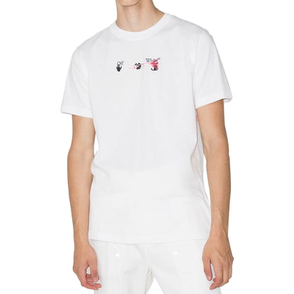 Off-white Acrylic Arrow S/s Slim Tee Mens Style : Omaa027f21jer0170132