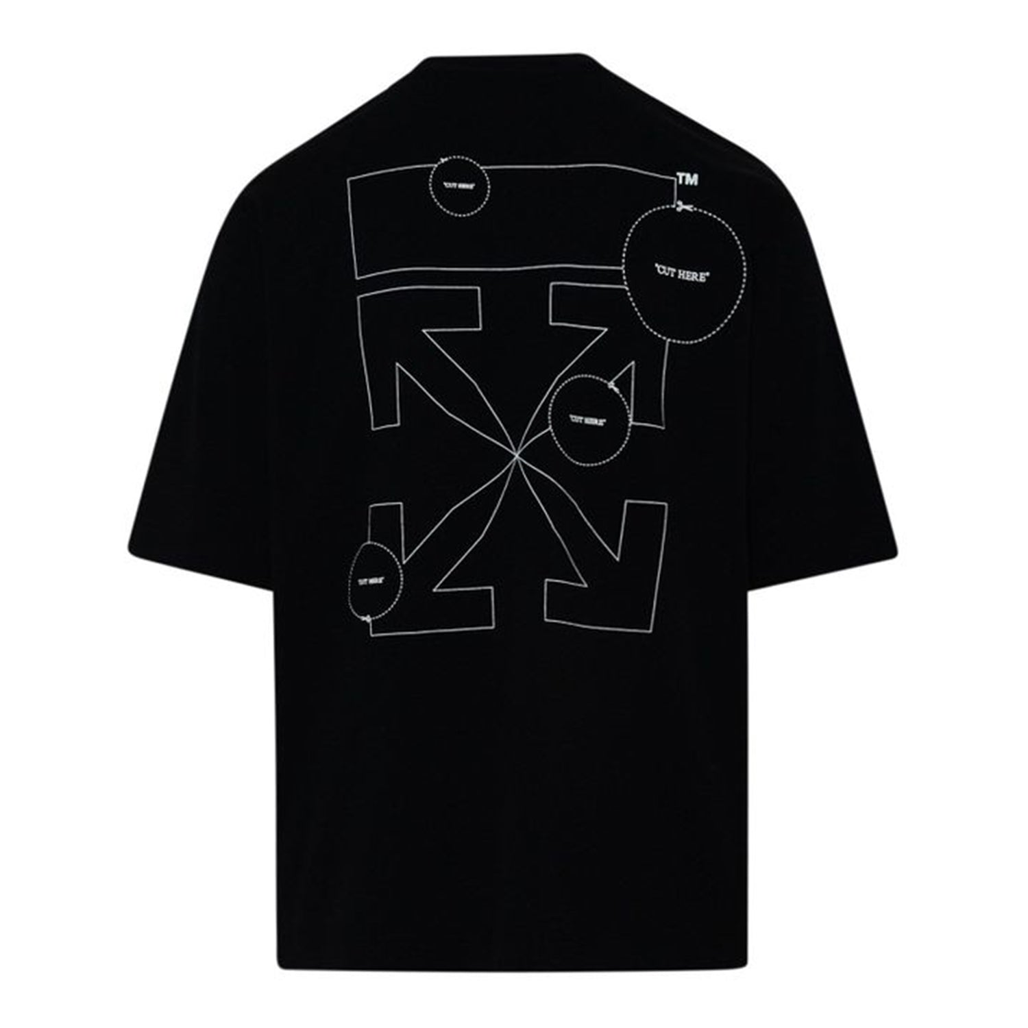 Off-White Slim Fit Cut Here Arrows T-shirt Black