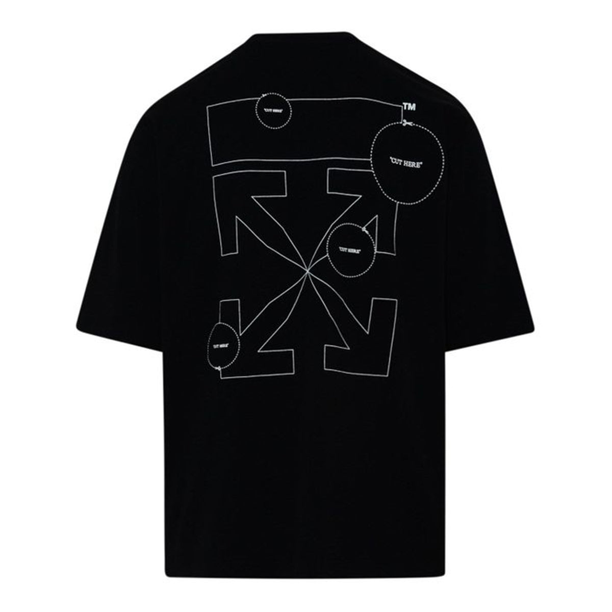 Off-White Slim Fit Cut Here Arrows T-shirt Black