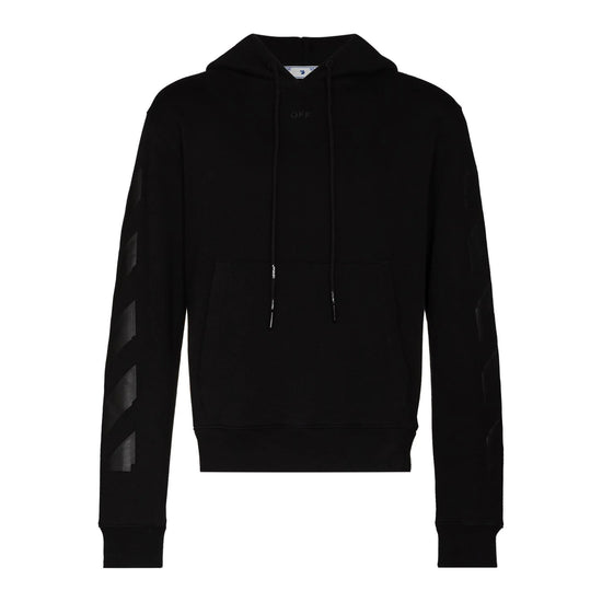 Off-White Rubber Arrow Slim Zip Hoodie Black