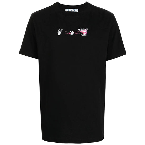OFF-WHITE Pink Acrylic Arrow Slim Tee Black
