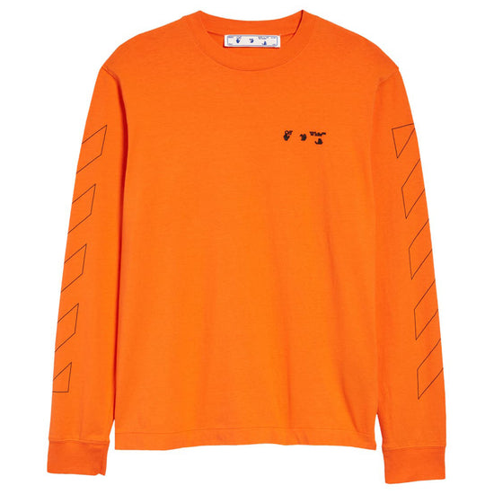 Off-white Diag Ow Logo L/s Skate Tee Mens Style : Omab064f21jer0032010