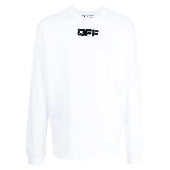 Off-white Arrows Font L/s Skate Tee Mens Style : Omab064f21jer0050110