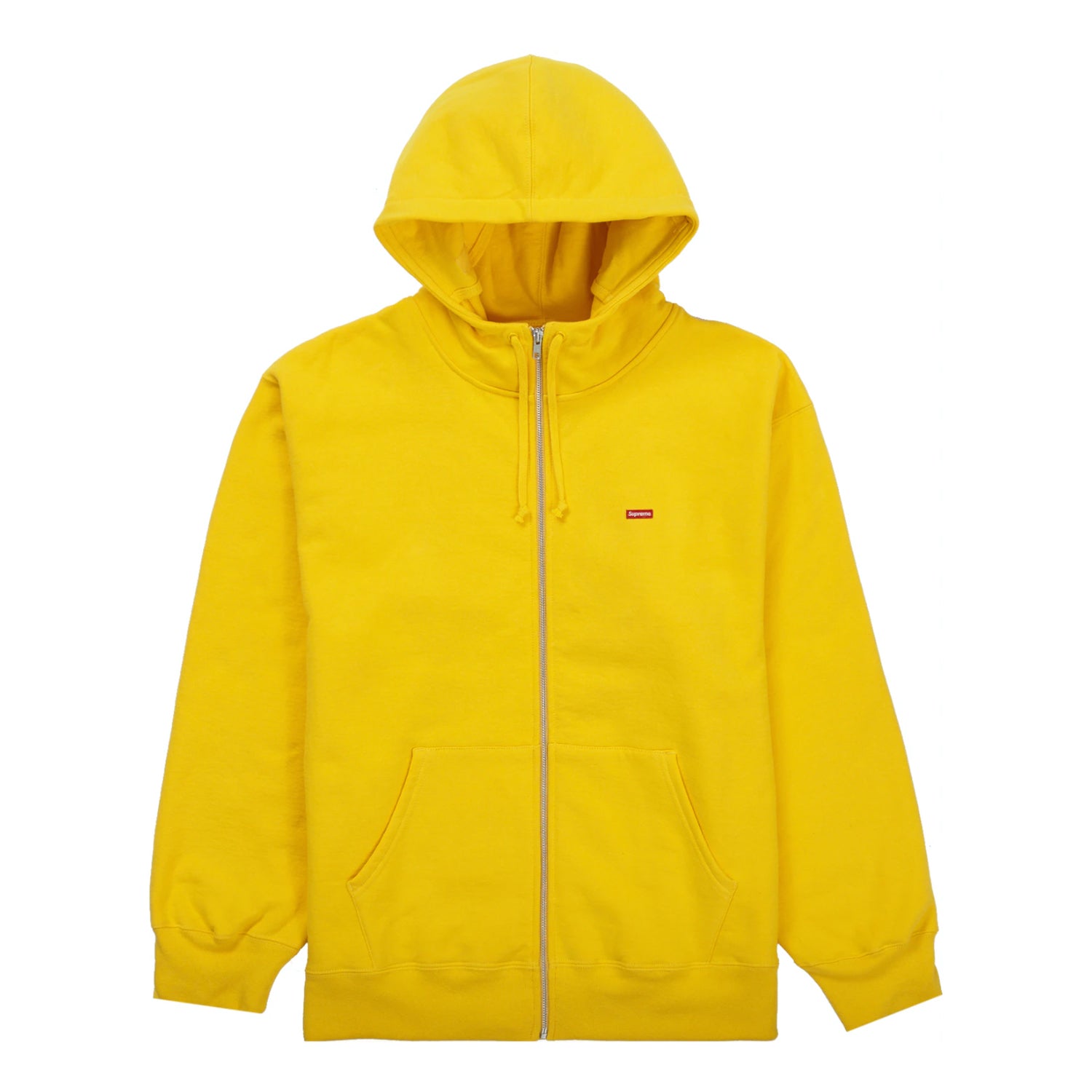 Supreme Small Box Facemask Zip Up Hooded Sweatshirt Yellow