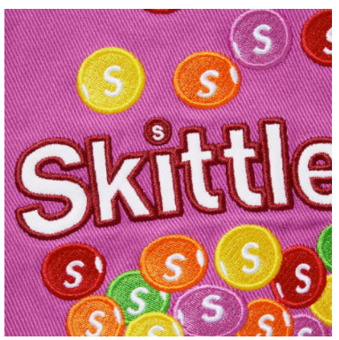 Supreme Skittles Mitchell &amp; Ness Varsity Jacket purple
