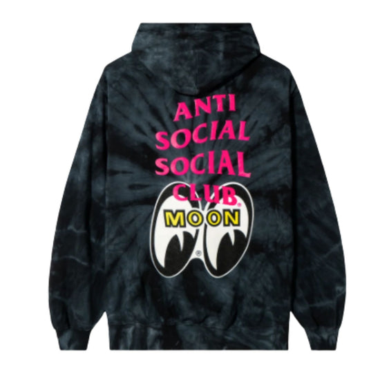 Anti Social Social Club Mooneyes Stacked Tie Dye Hoodie  black