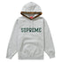 Supreme Leopard Trim Hooded Sweatshirt Heather Grey
