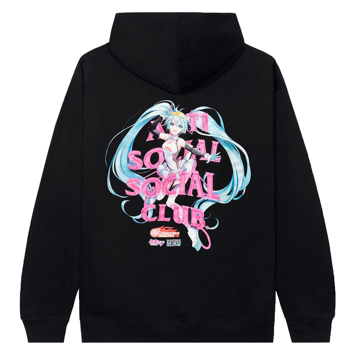 Anti Social Social Club x Good Smile Racing Hatsune Miku Hoodie Black