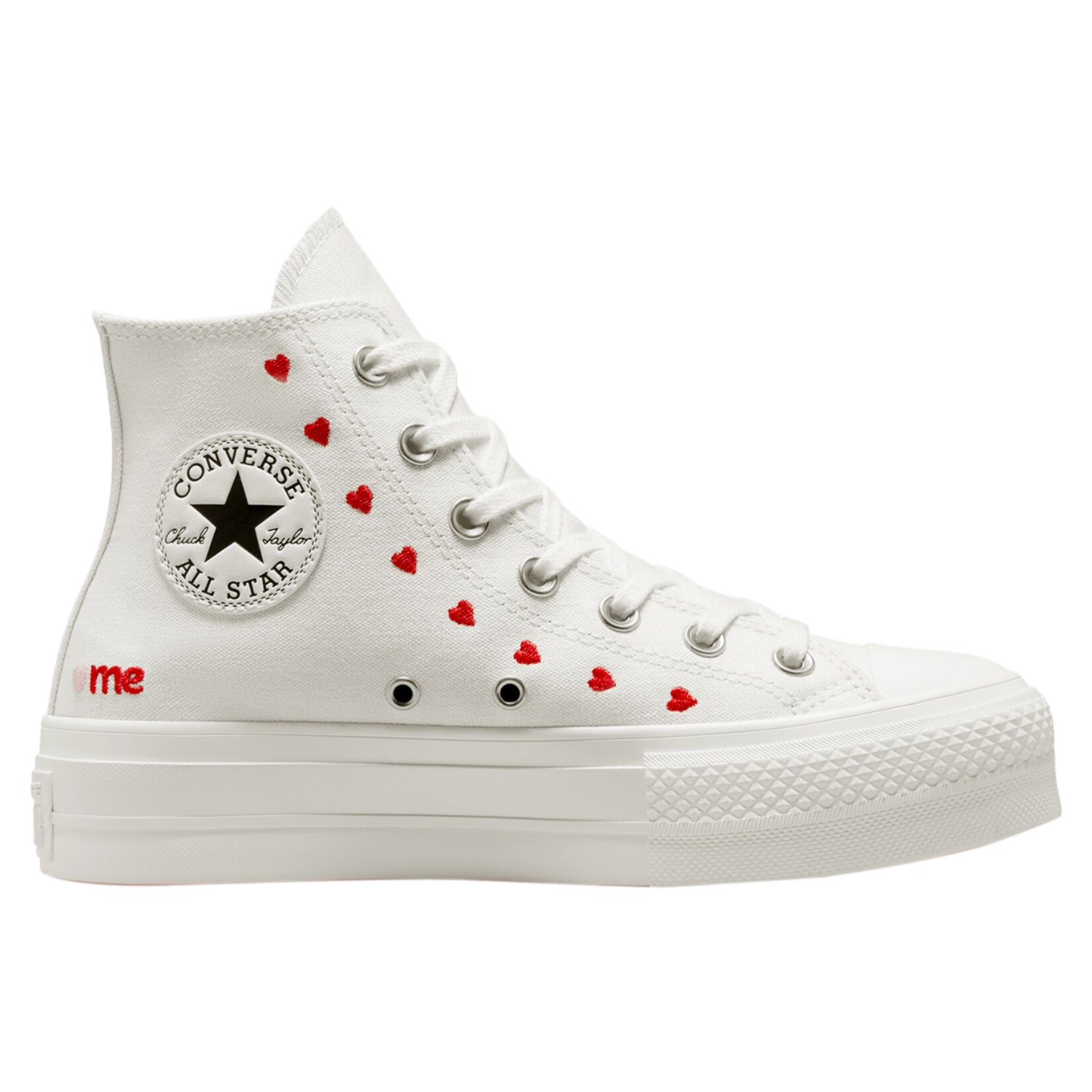 Converse Chuck Taylor All Star Lift Hi White Red (Women&