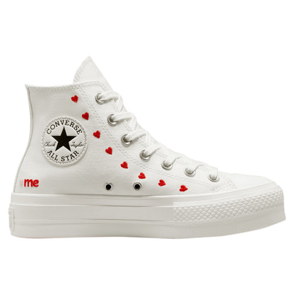 Converse Chuck Taylor All Star Lift Hi White Red (Women&