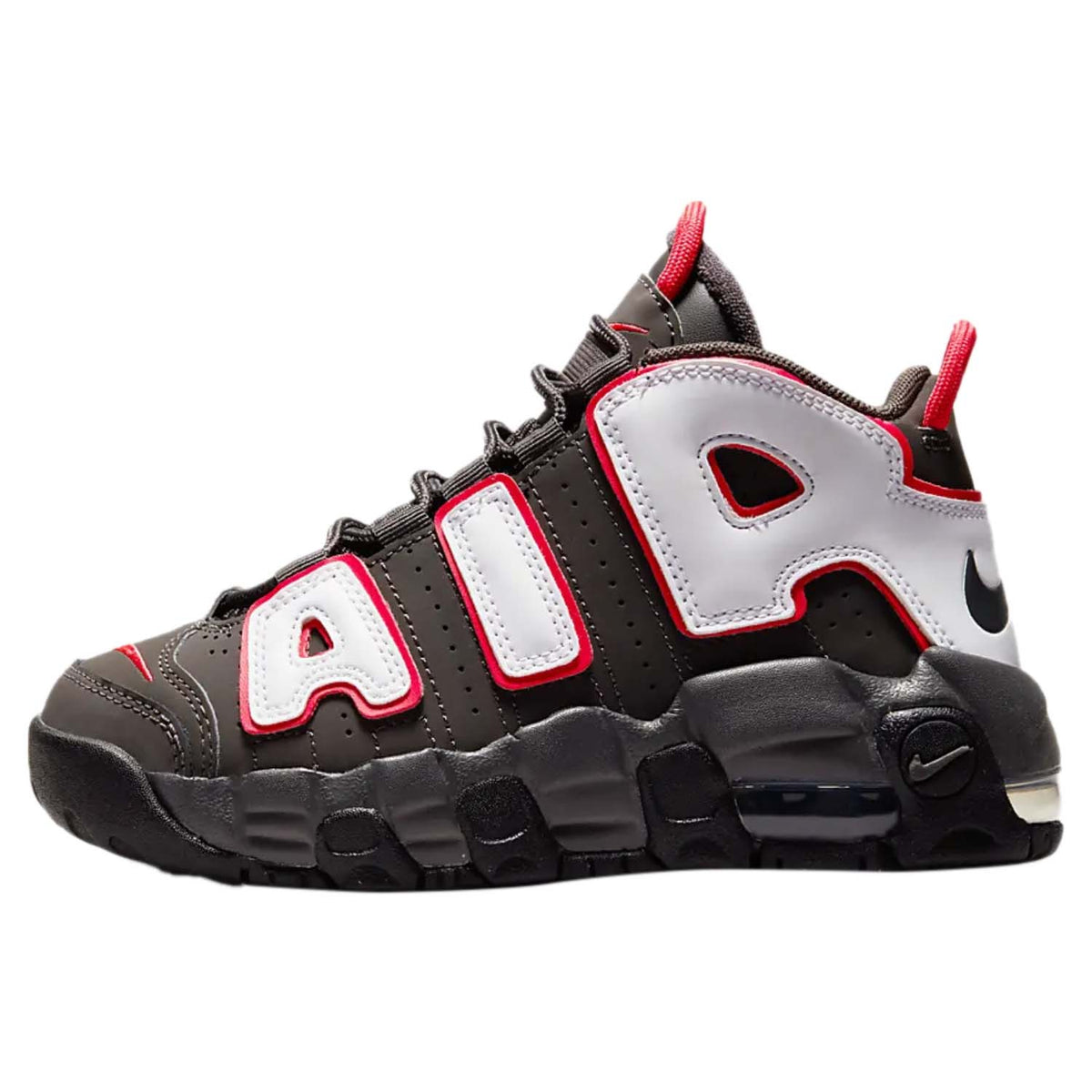 Nike Air More Uptempo Medium Ash Siren Red White (PS)