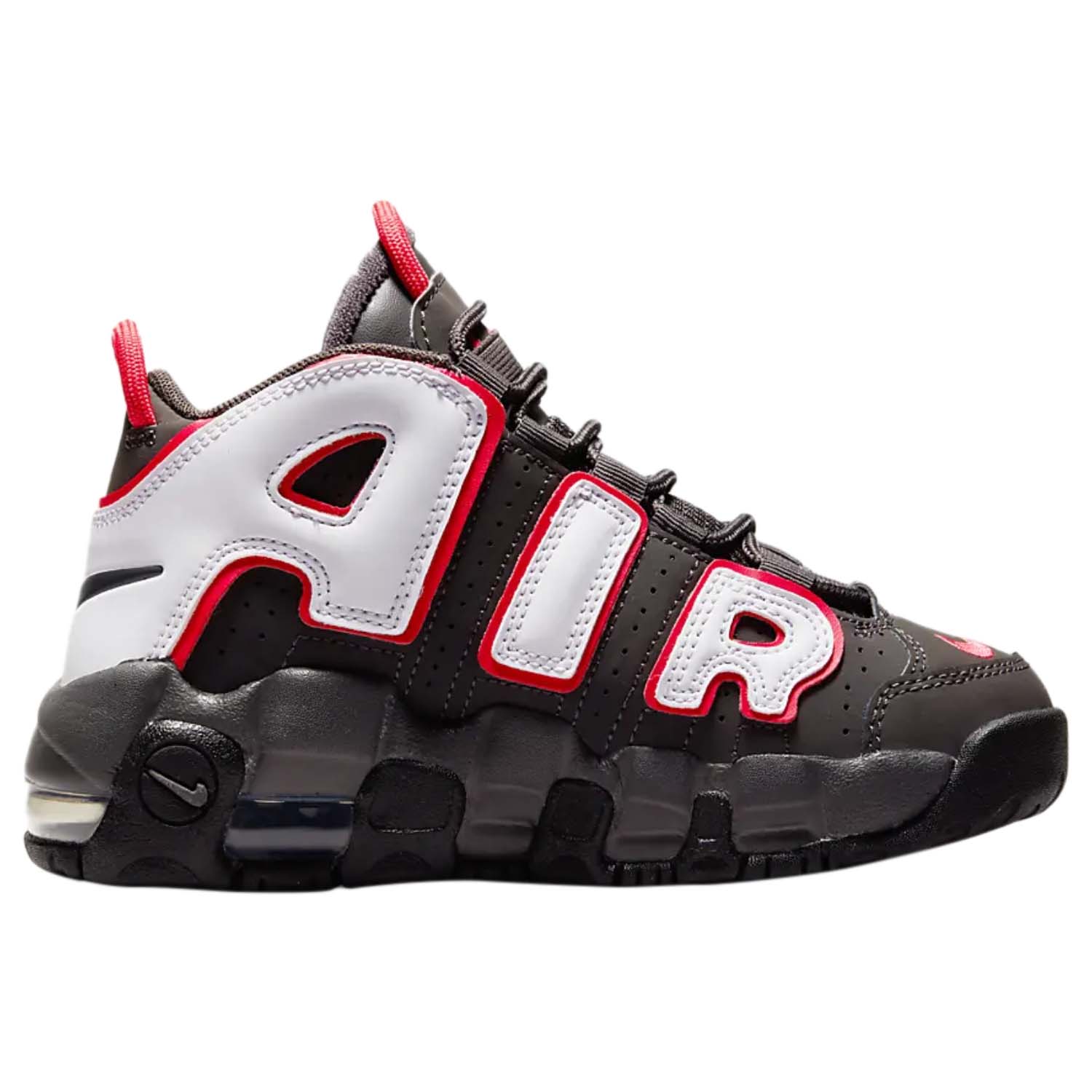 Nike Air More Uptempo Medium Ash Siren Red White (PS)