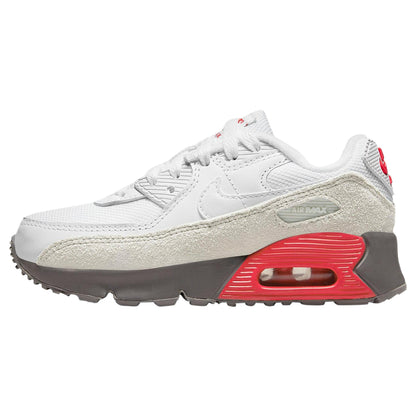 Nike Air Max 90 White Flat Pewter Red (PS)
