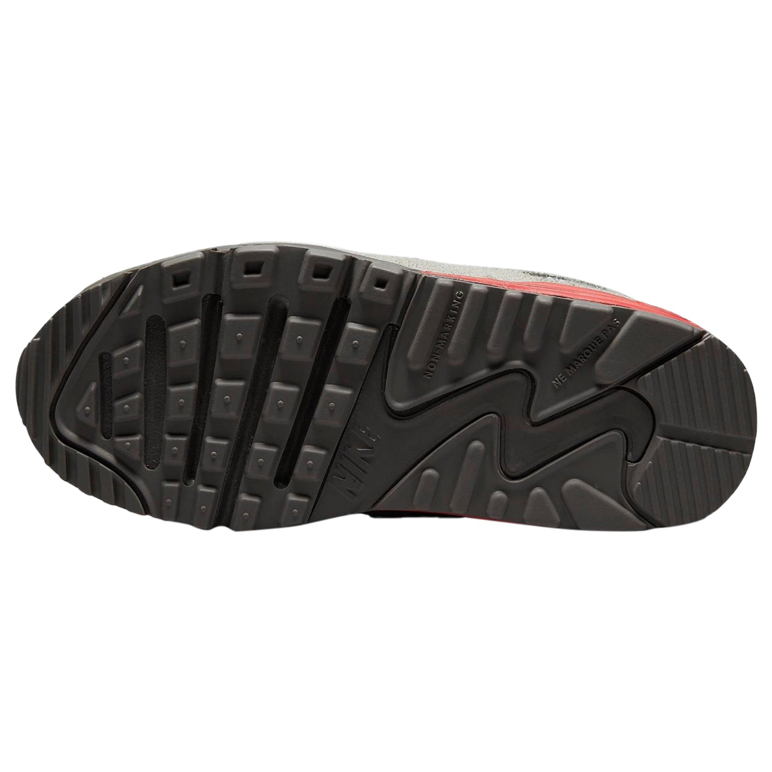 Nike Air Max 90 White Flat Pewter Red (PS)