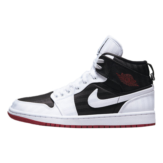 WMNS AIR JORDAN 1 MID SE UTILITY 'WHITE BLACK GYM RED'